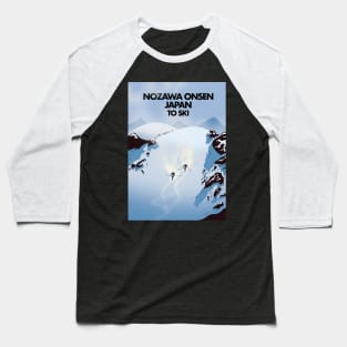 Nozawa Onsen Japan ski Baseball T-Shirt